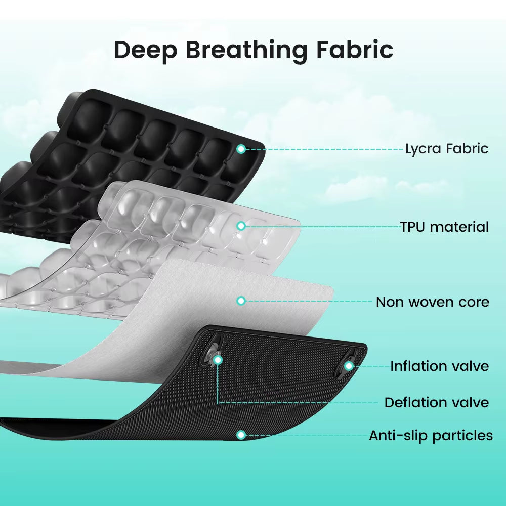 1Pc 3D Pressure Relief Air Cushion - Office Chair Car Seat Cushion, Back Support Pad for Desk, Chair, Wheelchair, Adjustable